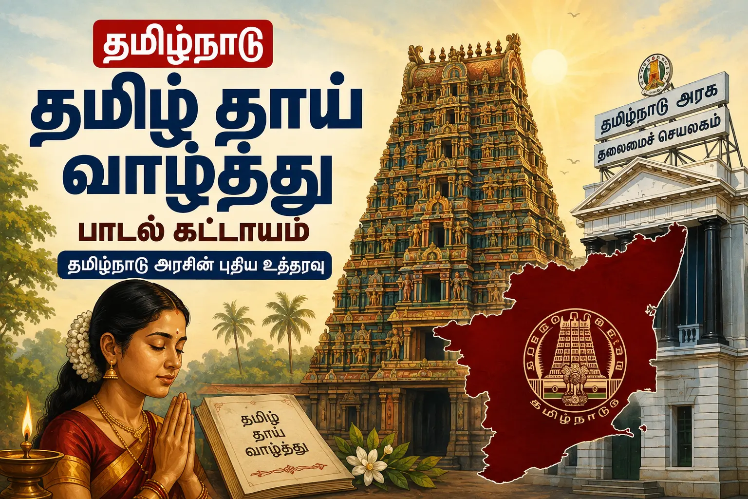 தமிழ்நாட்டில் இனி அரசு நிகழ்ச்சிகளின் தொடக்கத்தில் தமிழ்த்தாய் வாழ்த்து: சட்டப்பேரவையில் ஒருமனதாக தீர்மானம்