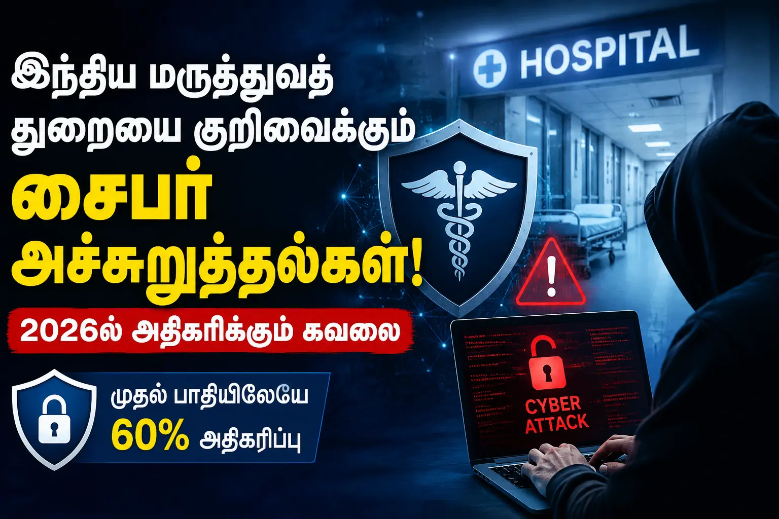 இந்திய மருத்துவத் துறையை குறிவைக்கும் சைபர் அச்சுறுத்தல்கள்: 2026ல் அதிகரிக்கும் கவலை