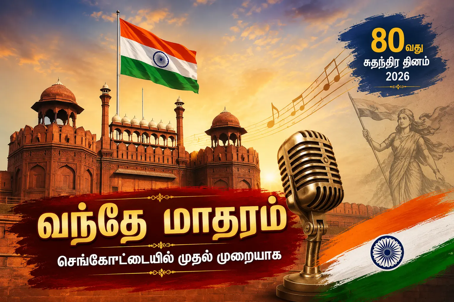 செங்கோட்டையில் முதல் முறையாக ‘வந்தே மாதரம்’: 2026 சுதந்திர தினத்தில் வரலாற்று மாற்றம்